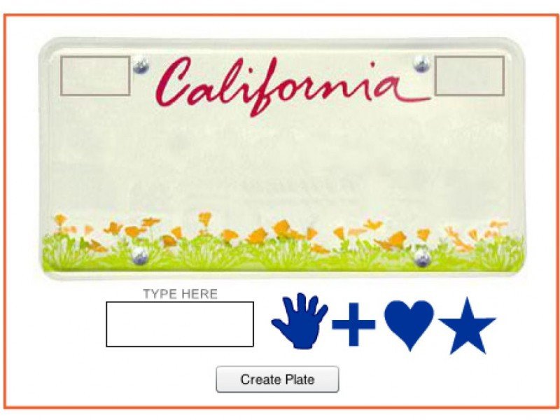 California License Plate Template Handprint License Plate Money for Child Abuse Mismanaged