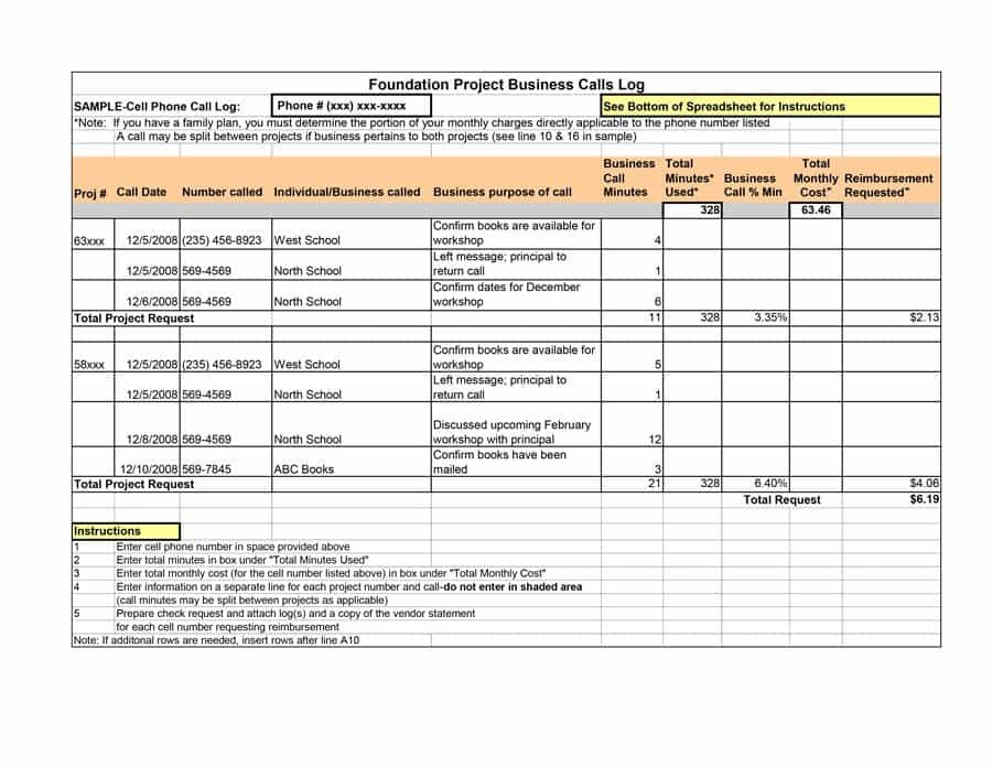 Call Log Template Excel 40 Printable Call Log Templates In Microsoft Word and Excel