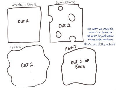 Calm Down Sandwich Template Purecraftlove