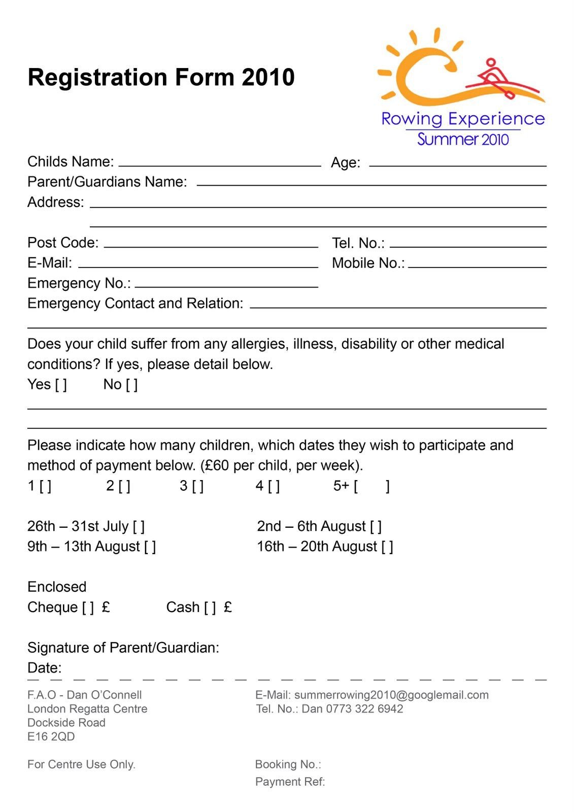Camp Registration forms Love to Camp Here are some Great Tips