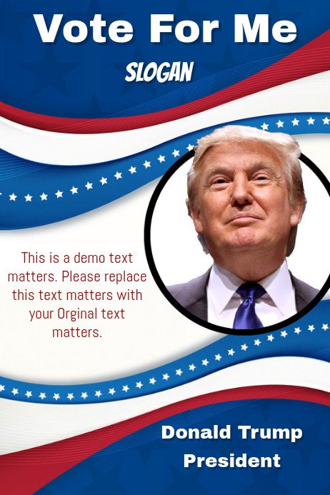 Campaign Poster Template Free Donald Trump Campaign Poster Template