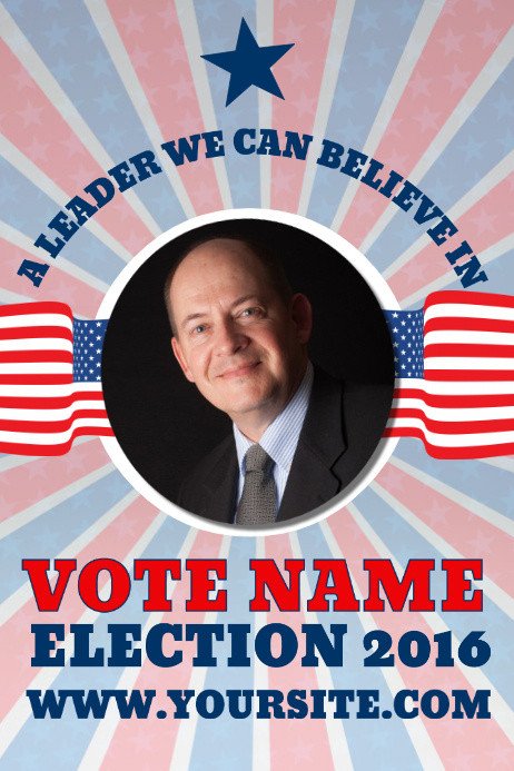 Campaign Poster Template Free Election Campaign Poster Template