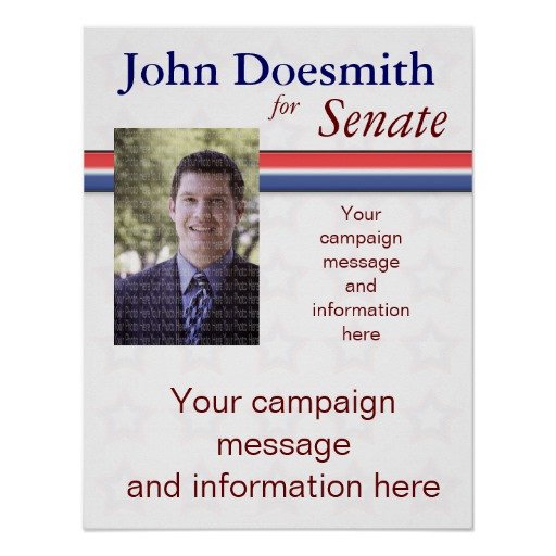 Campaign Poster Template Free Political Campaign Poster Template