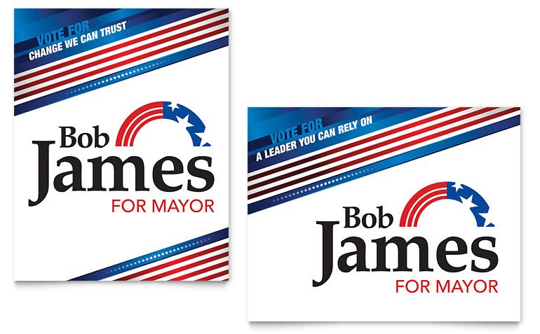 Campaign Poster Template Free Political Campaign Poster Template Word &amp; Publisher