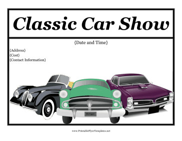 Car Show Flyer Template Free Car Show Flyer