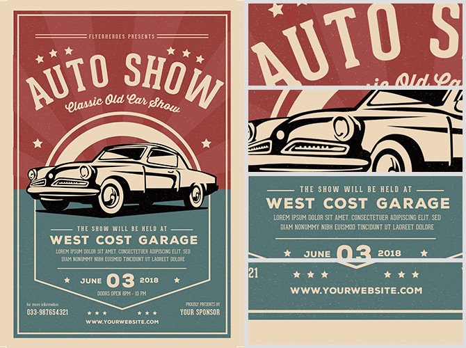 Car Show Flyer Template Free Old Classic Car Show Flyer Template Flyerheroes