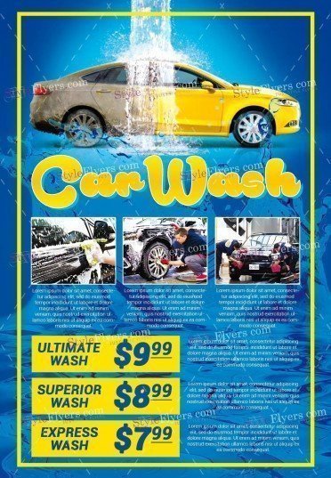 Car Wash Flyer Template Car Wash Psd Flyer Template Styleflyers
