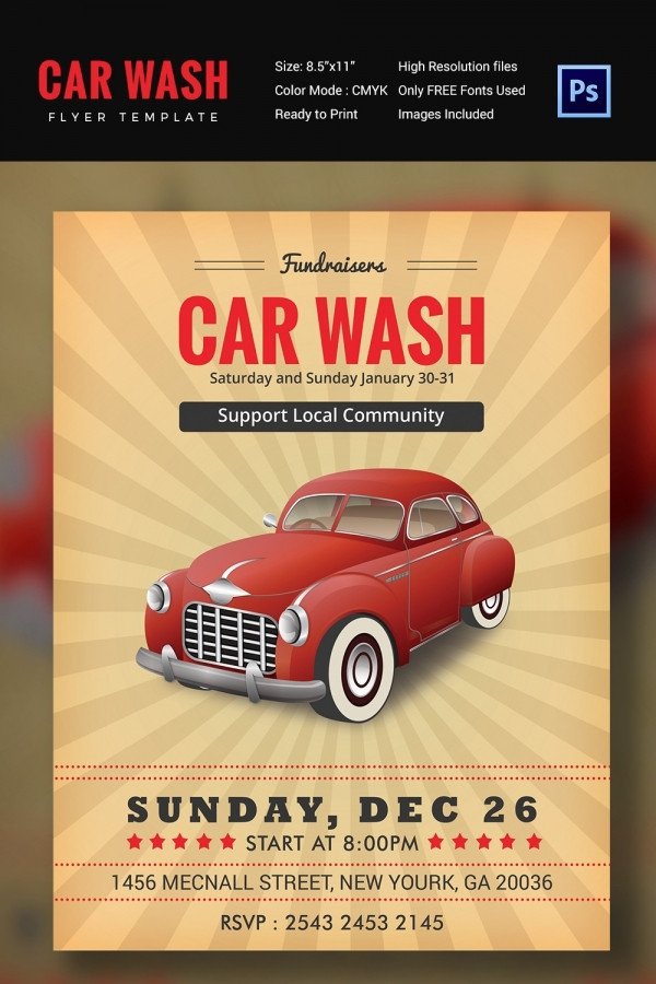 Car Wash Flyers Template Car Wash Flyer 48 Free Psd Eps Indesign format