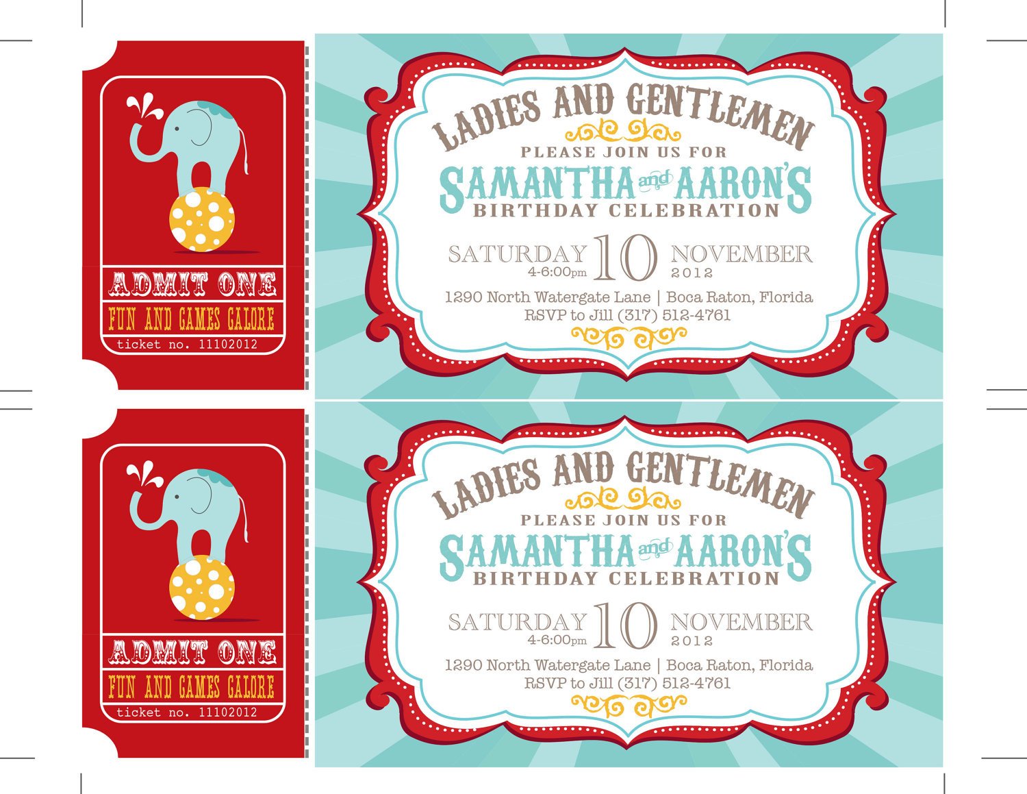Carnival Invitation Template Free Reserved Carnival Invitations Circus Invitations Ticket