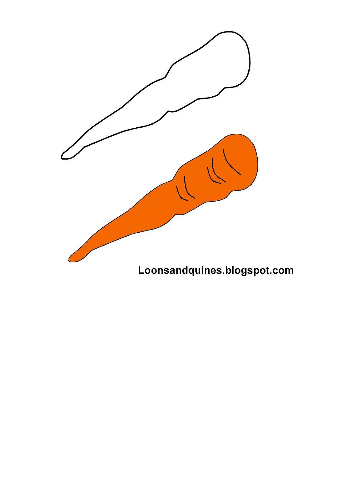 Carrot Nose Printable Loons and Quines Librarytime Props for Snowman Rhymes
