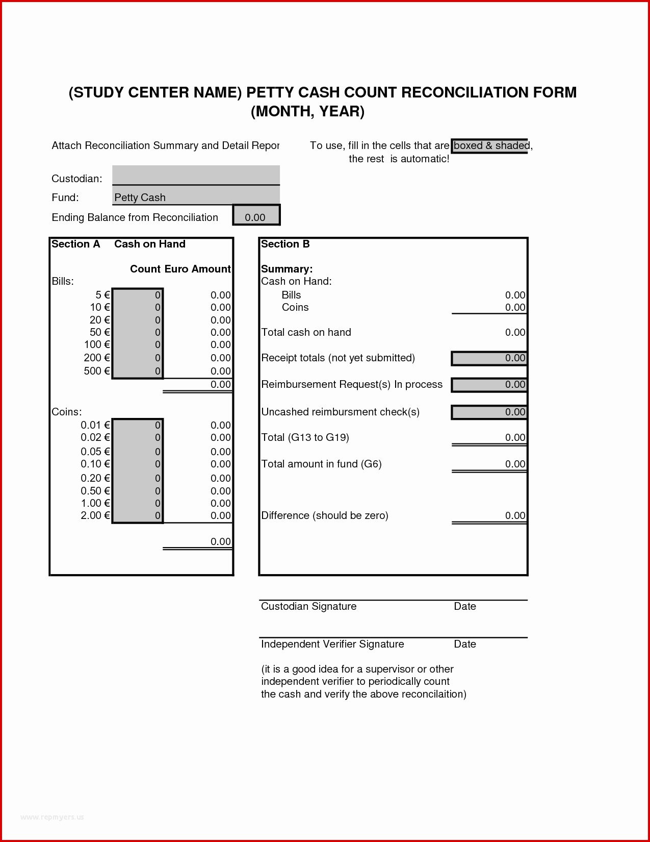 Cash Drawer Count Sheet Template 52 World Class Cash Register Reconciliation Template