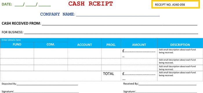 Cash Receipt Template Word Doc 21 Free Cash Receipt Templates for Word Excel and Pdf