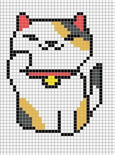 Cat Pixel Art Grid Fox Perler Bead Pattern Bead Sprites