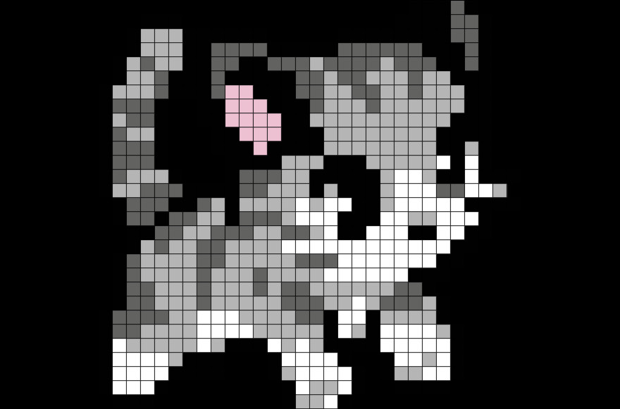 Cat Pixel Art Grid Kitten Pixel Art – Brik