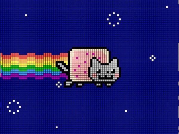 Cat Pixel Art Grid Pixel Art Minecraft Grid Nyan Cat Nyan Cat Pixel