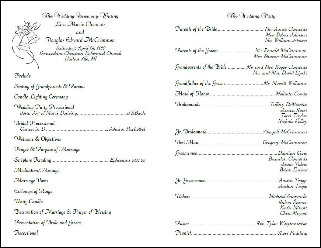 Catholic Wedding Program Template Best S Of Layout Church Programs Printable