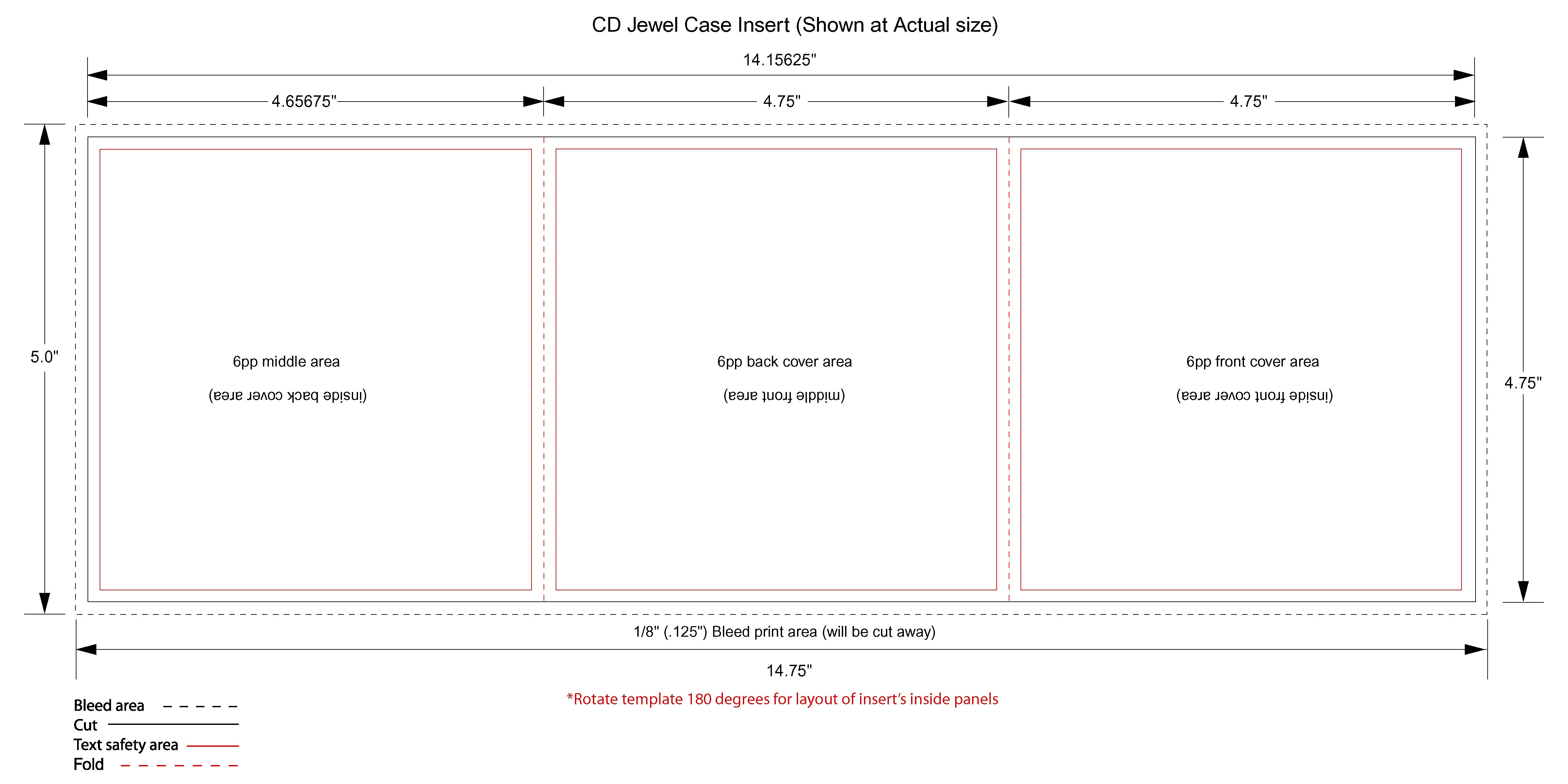 Cd Jewel Case Template Cd Jewel Case 6 Panel Insert Templates for Duplication and