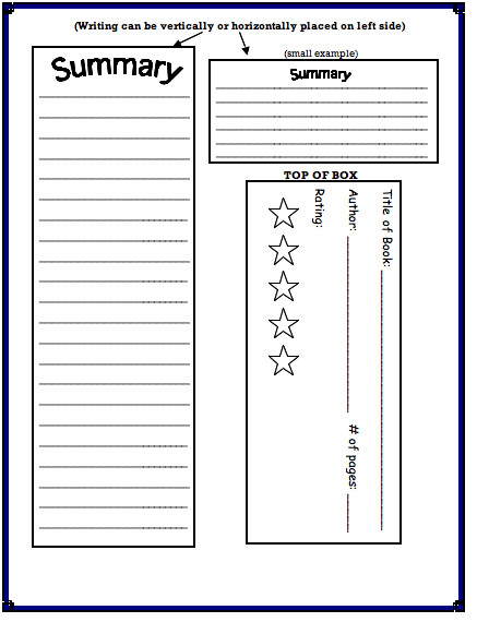 Cereal Box Book Report Template Cereal Box Book Reports Template