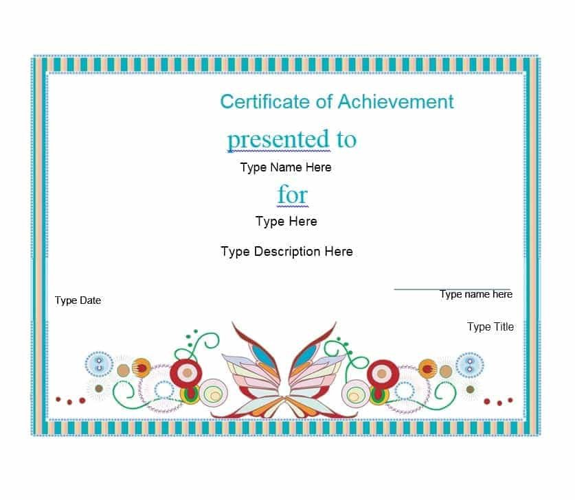 Certificate Of Achievement Template 40 Great Certificate Of Achievement Templates Free