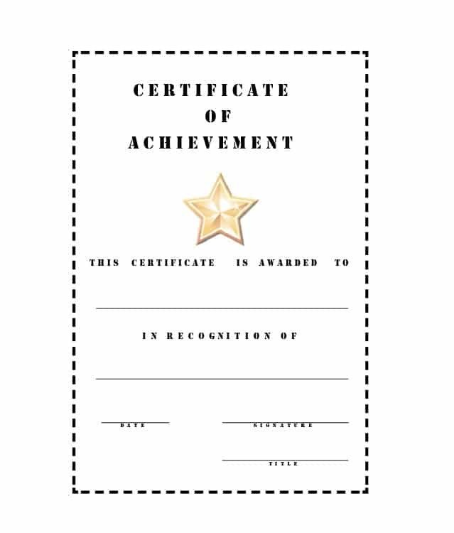 Certificate Of Achievement Template 40 Great Certificate Of Achievement Templates Free