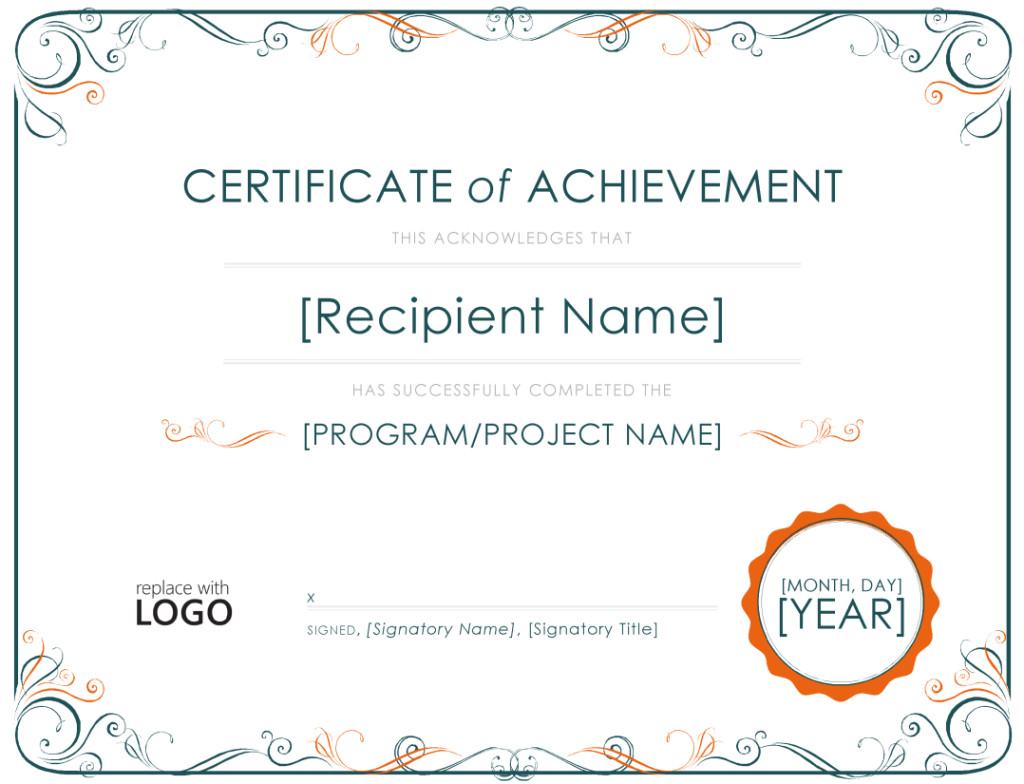 Certificate Of Achievement Template Achievement Certificate Template