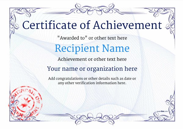 Certificate Of Achievement Template Certificate Of Achievement Free Templates Easy to Use