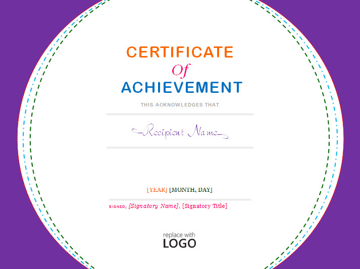 Certificate Of Achievement Word Template Certificate Of Achievement Template Microsoft Word Templates