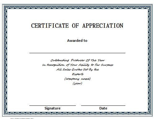 Certificate Of Appreciation Template 31 Free Certificate Of Appreciation Templates and Letters Certificate Of Appreciation Template 31 Free Certificate Of Appreciation Templates and Letters