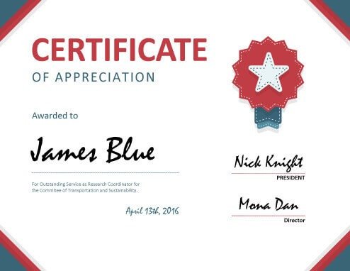 Certificate Of Appreciation Template 8 Free Printable Certificates Of Appreciation Templates