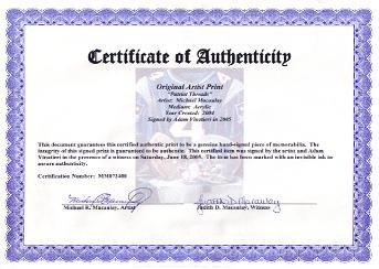 Certificate Of Authenticity Autograph Template the Artwork Of Michael Macaulay Website