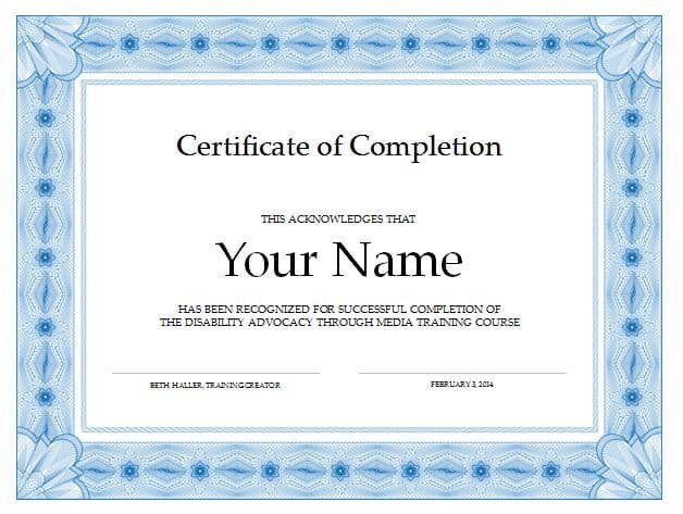 Certificate Of Completion Template Pdf 13 Certificate Of Pletion Templates Excel Pdf formats