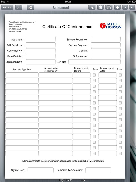 Certificate Of Conformance Template Certificate Pliance Template
