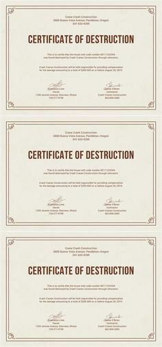 Certificate Of Destruction Template Destruction Certificate Archives 123 Certificate
