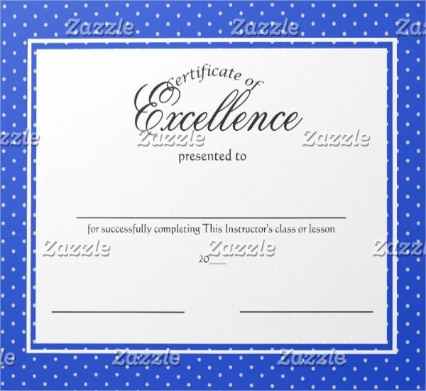 Certificate Of Excellence Template Excellence Certificate Template 22 Word Pdf Psd