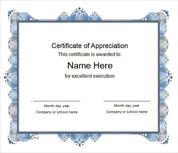 Certificate Of Recognition Template Word Recognition Certificate Template 7 Download Free