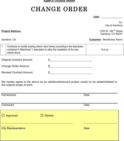 Change order forms Template Change order Templates Find Word Templates