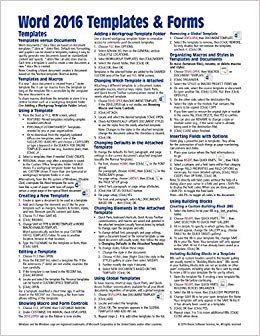 Cheat Sheet Template Word Microsoft Word 2016 Templates & forms Quick Reference