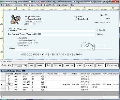 Check Printing Template Excel Blank Check Template