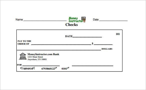 Check Printing Template Word 24 Blank Check Template Doc Psd Pdf & Vector formats