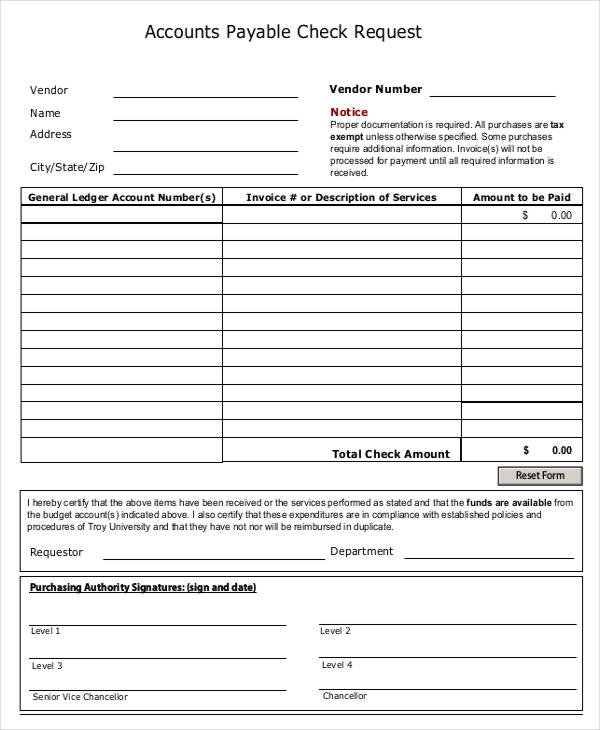 Check Request form Template Check Request form 11 Free Word Pdf Documents Download