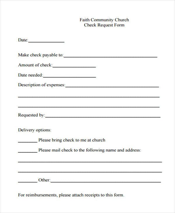 Check Request form Templates 29 Sample Check Request form