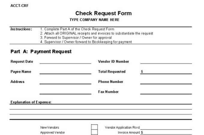 Check Request form Templates Internal Control Procedures for Small Business Checklist