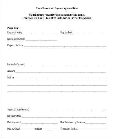 Check Request form Templates Sample Check Request form 9 Examples In Word Pdf