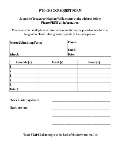 Check Request form Templates Sample Check Request form 9 Examples In Word Pdf