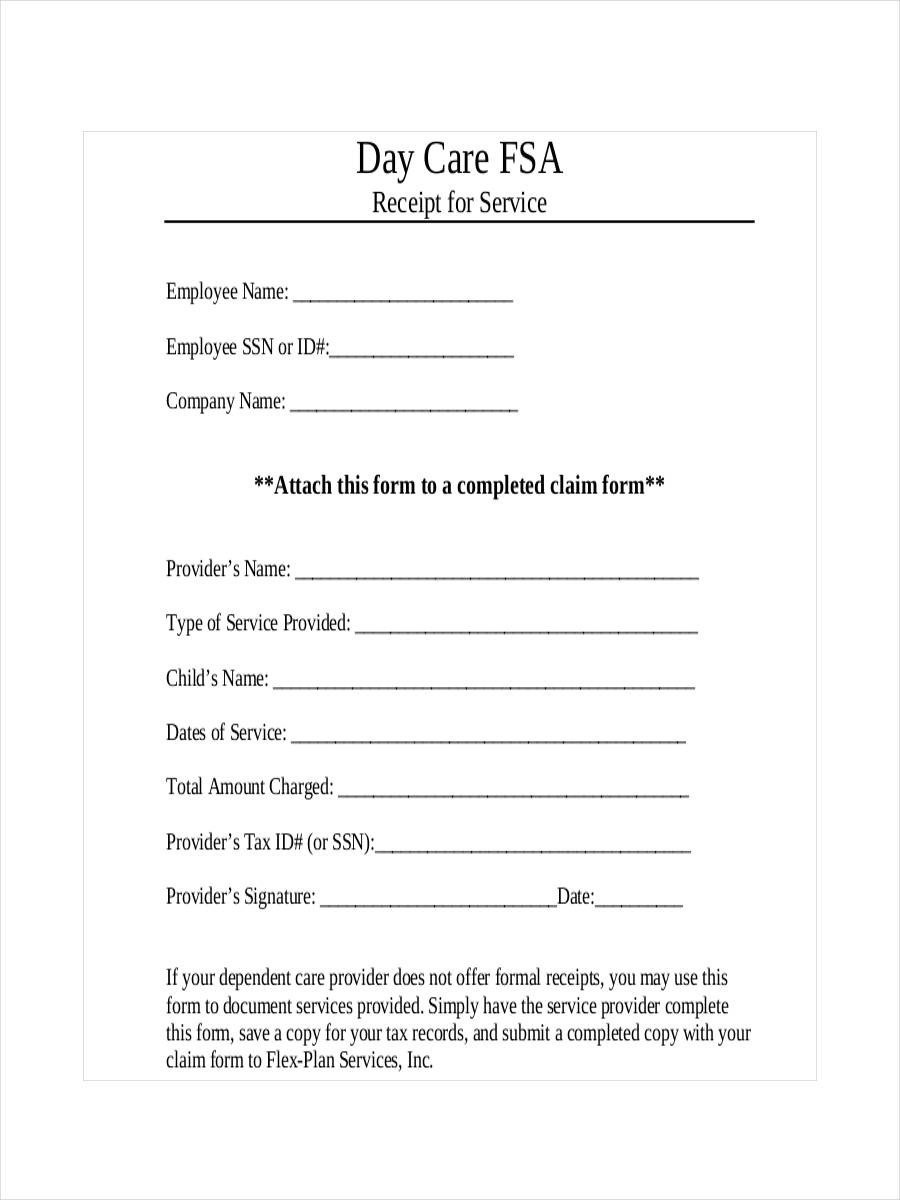 Child Care Receipt Template 9 Daycare Receipt Examples &amp; Samples