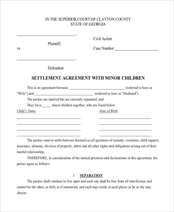 Child Support Agreement Template 10 Child Support Agreement Templates Pdf Doc