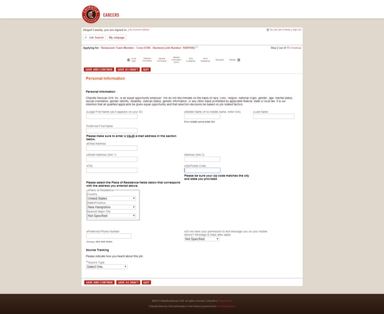 Chipotle Application Online form How to Apply for Chipotle Jobs Line at Jobsipotle