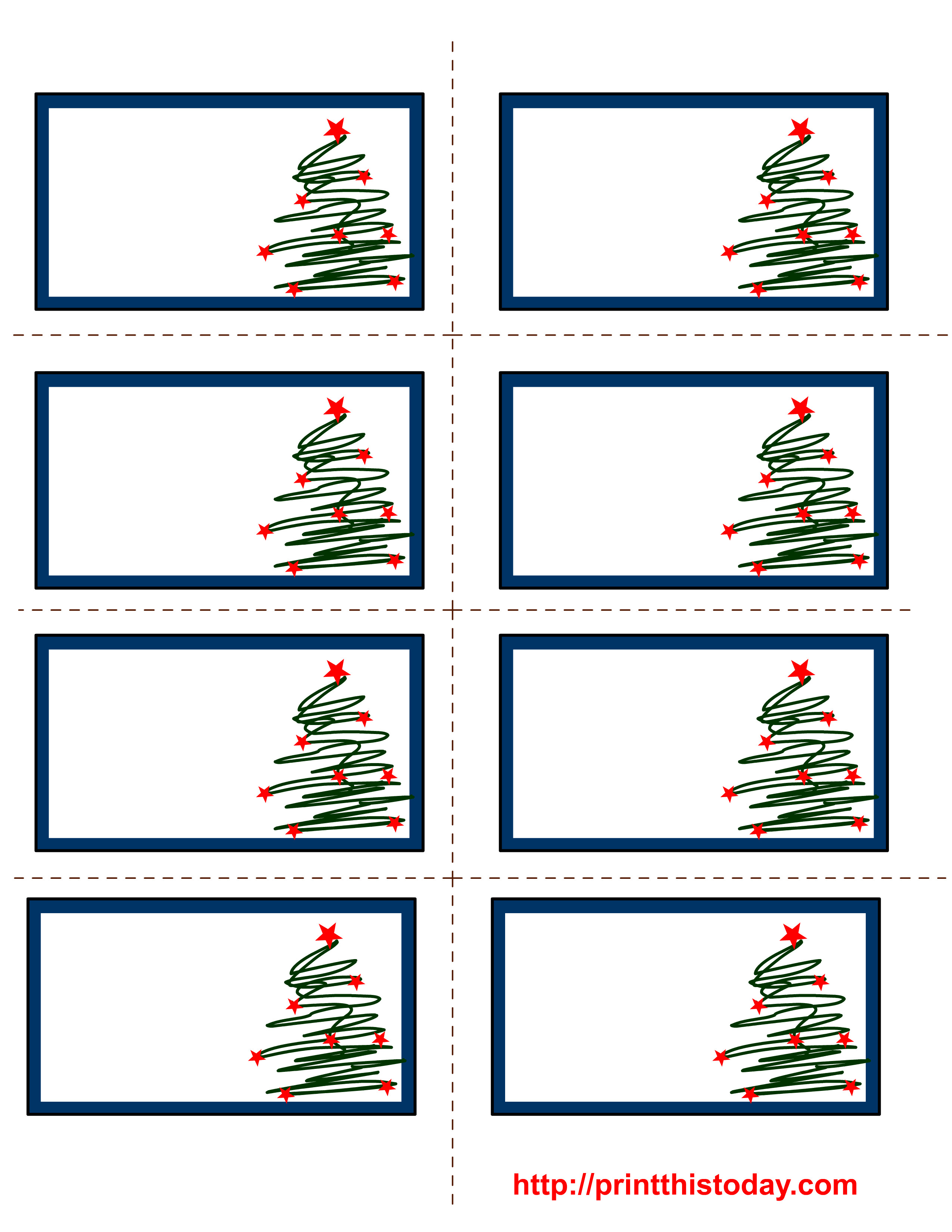 Christmas Address Labels Template Free Printable Christmas Labels with Trees