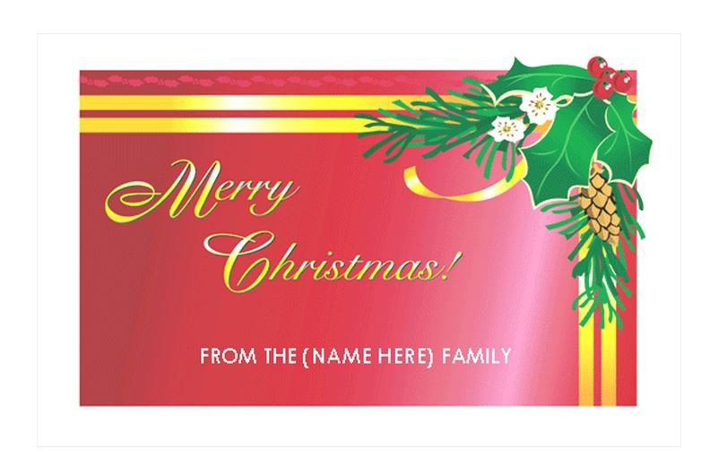 Christmas Card Template Word Christmas Card Template