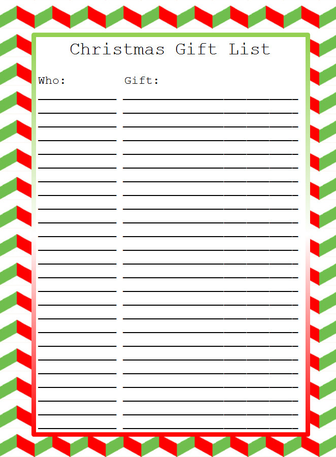 Christmas Gift List Template Christmas List Quotes Quotesgram